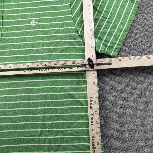 LRG Shirt Adult 2XL XXL Green Striped Henley Short Sleeve Casual Men's - Picture 11 of 14